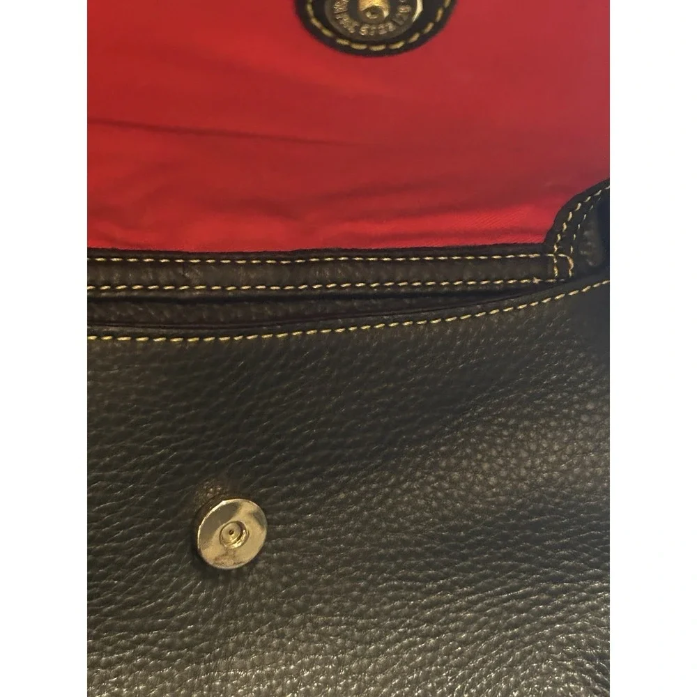 Dooney & Bourke Samba Satchel J8400932 Black & Brown Leather - Red Lining
